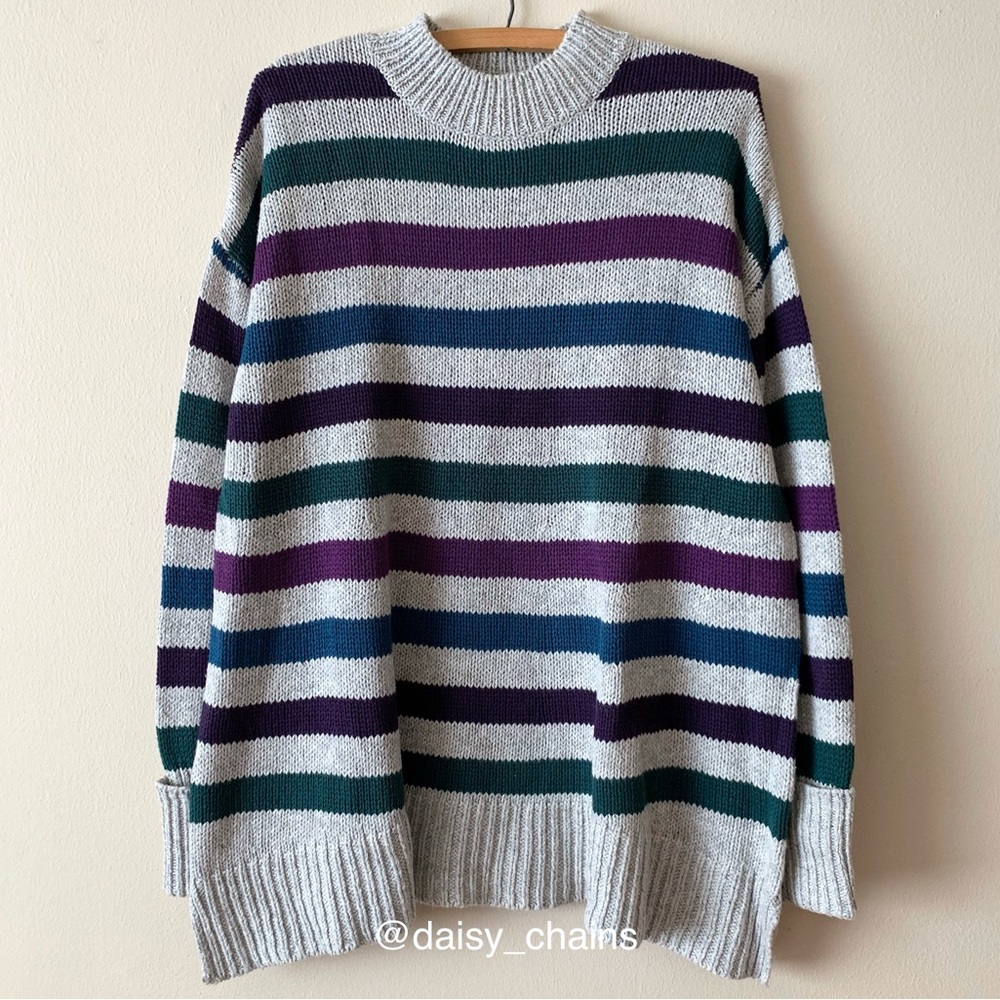 NWOT BDG Mock Neck Striped Sweater